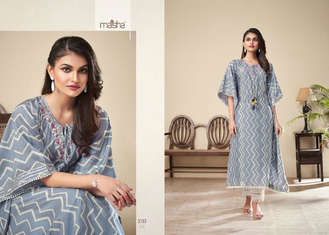 MAISHA NAZHMEE Party Wear Wholesale Kaftan With Bottom Collection